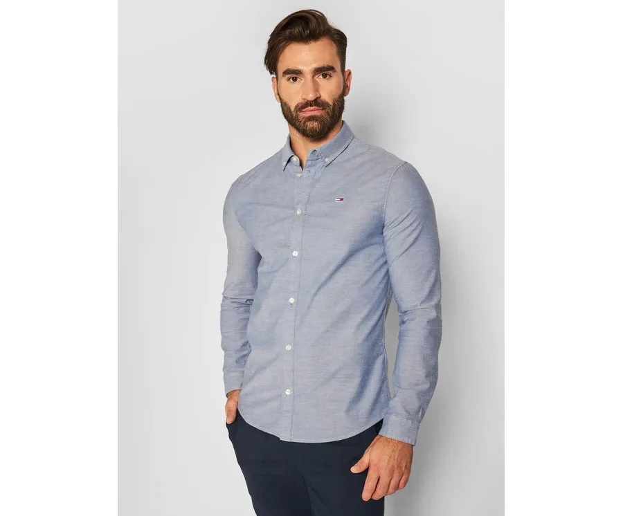 obrazek 1 Tommy Jeans Koszula Oxford DM0DM09594 Niebieski Slim Fit