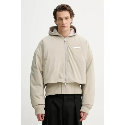 Zdjęcie Heliot Emil kurtka bomber kolor beżowy zimowa oversize PRESS25_M_02_100_ST18_CO