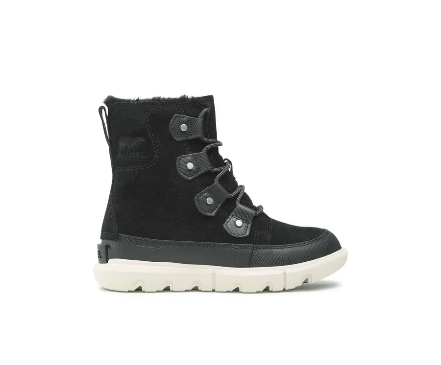 obrazek 1 Sorel Śniegowce Explorel II Joan Faux Fur Wp NC4462-010 Czarny
