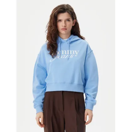 Zdjęcie Tommy Jeans Bluza Script DW0DW20306 Niebieski Relaxed Fit