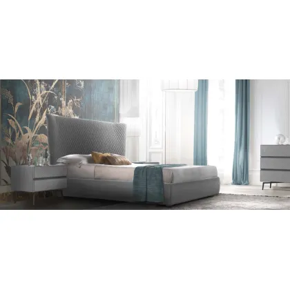 Picture Italian veneered bedside table with quilted fronts - Casa + 39