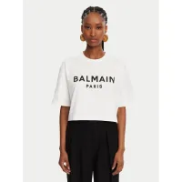 Zdjęcie Balmain T-Shirt BF1EE020BB02 Biały Relaxed Fit