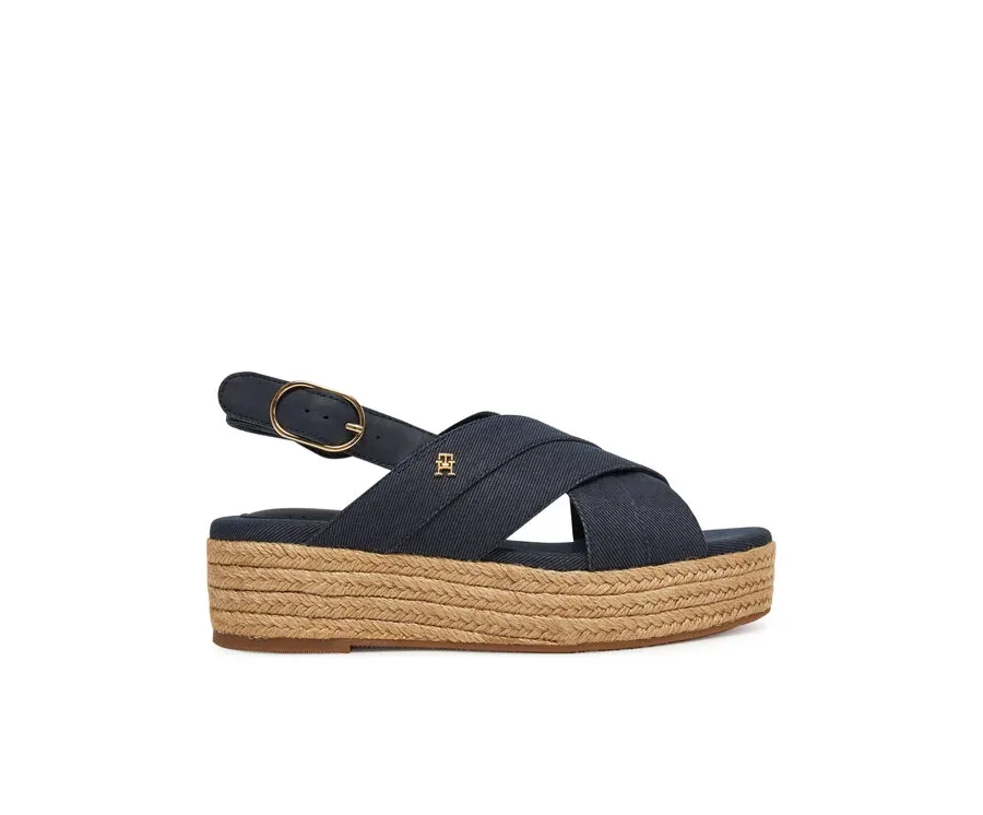 obrazek 1 Tommy Hilfiger Espadryle Denim Espadrille Platform Sandal FW0FW08669 Granatowy