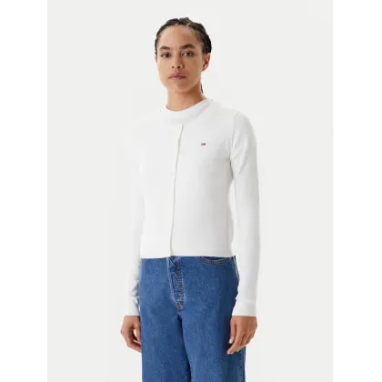 Zdjęcie Tommy Jeans Kardigan Essential DW0DW20976 Écru Regular Fit