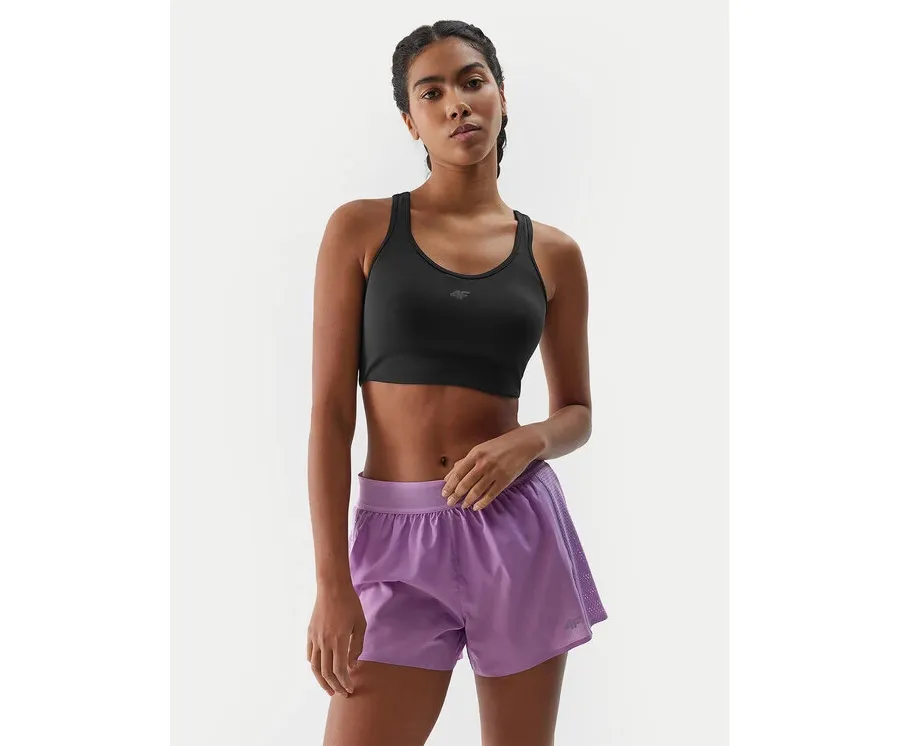 obrazek 1 4F Szorty sportowe 4FWSS24TFSHF502 Fioletowy Regular Fit