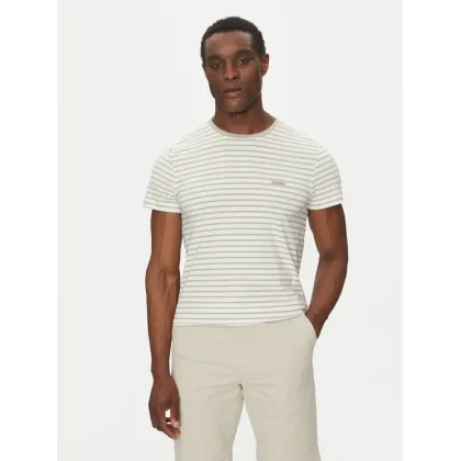 Zdjęcie Calvin Klein T-Shirt Stretch Slim Stripe T-Shirt K10K114177 Biały Regular Fit