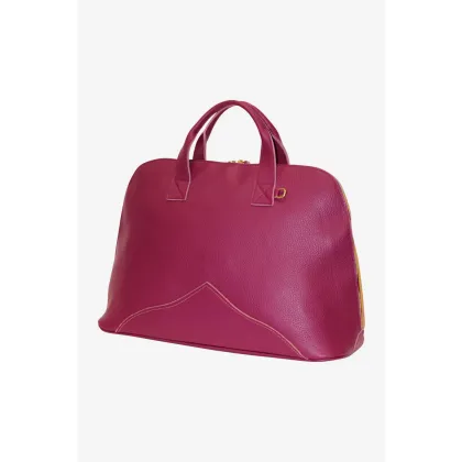 Zdjęcie Elegancka skórzana torebka w kolorze magenta - Terrida