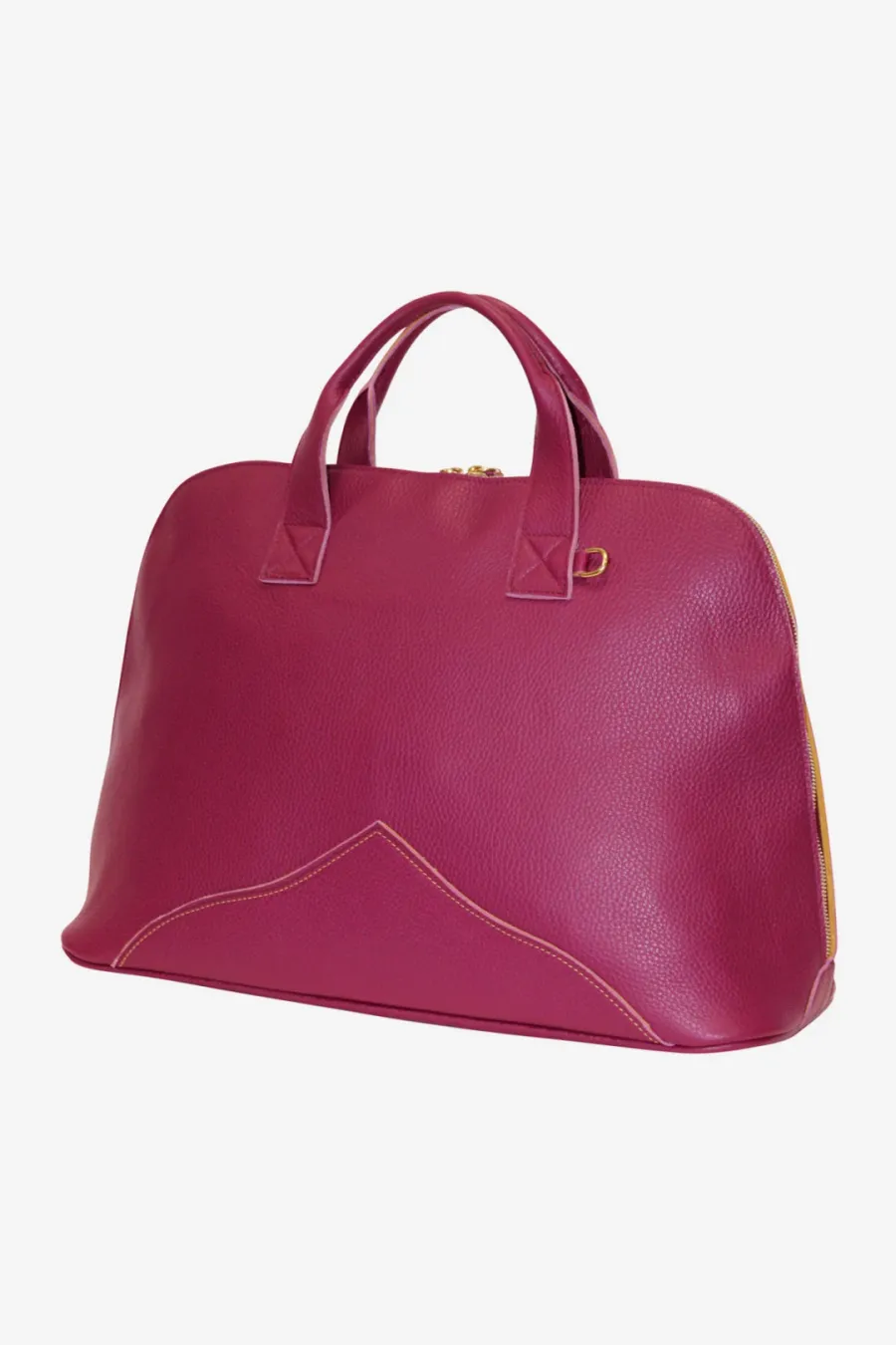 obrazek 1 Elegancka skórzana torebka w kolorze magenta - Terrida