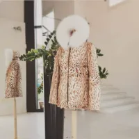 Picture Fur coat with hood - fox + sheep - Toschi