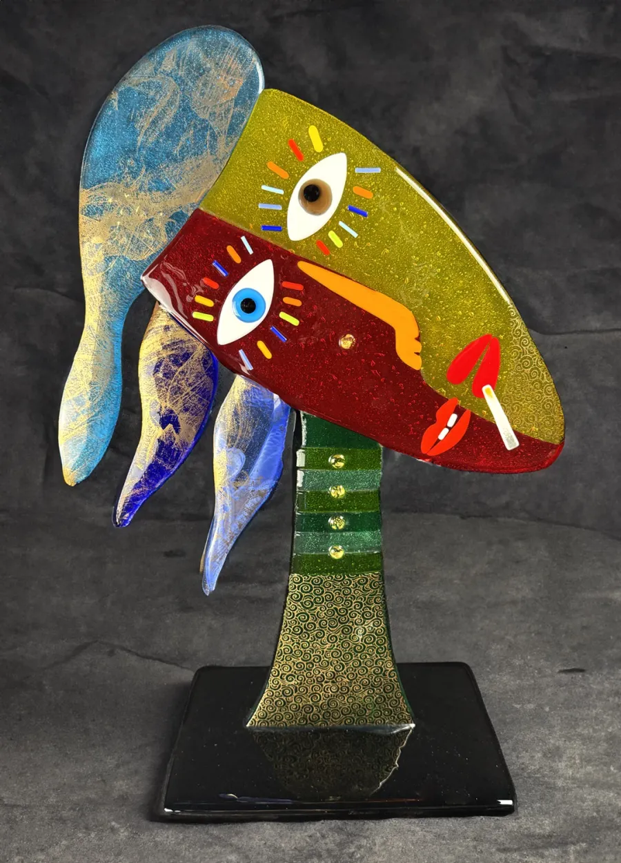 obrazek 1 Abstrakcyjna rzeźba pop-art Modigliani ze szkła Murano