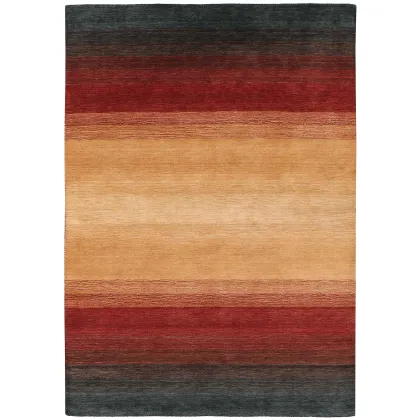 Picture Prestigious yellow and red shaded carpet - PANORAMA BLACK TERRA 7007