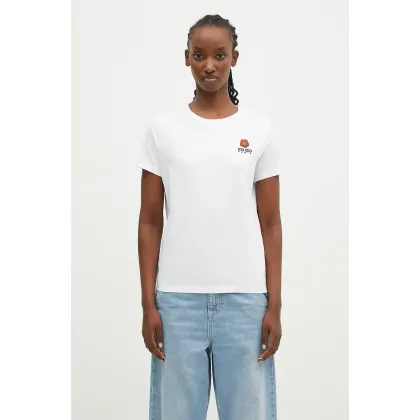 Zdjęcie Kenzo t-shirt bawełniany Boke Crest Classic T-Shirt damski kolor biały FC62TS0124SO.01