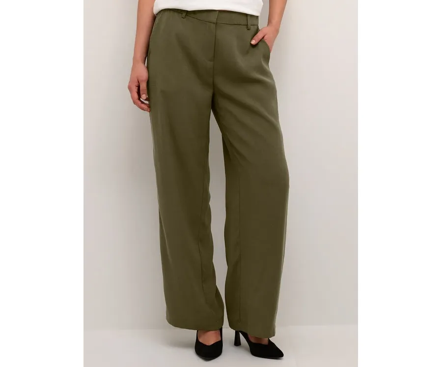 obrazek 1 Cream Spodnie materiałowe Crcocamia 10611708 Zielony Regular Fit