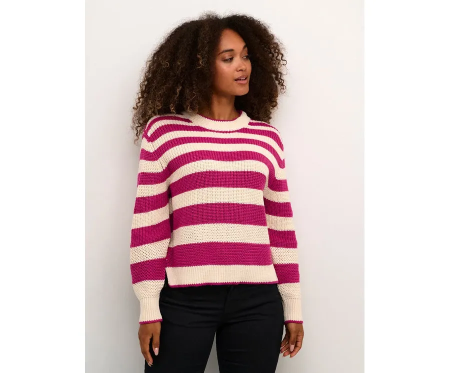 obrazek 1 Cream Sweter Crmuka Knitted 10611880 Różowy Straight Fit