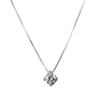 Picture Stylish Italian necklace with a large diamond pendant