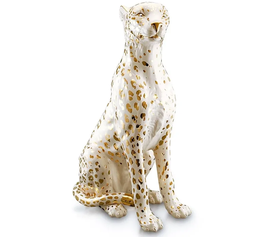 obrazek 3 Ozdobny Leopard z ceramiki - dwie wersje
