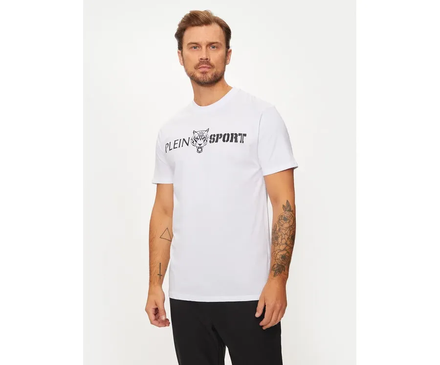 obrazek 1 Plein Sport T-Shirt AADC MTK7197 SJY001N Biały Regular Fit