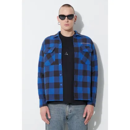 Zdjęcie Universal Works koszula bawełniana L/S UTILITY SHIRT męska kolor niebieski regular z kołnierzykiem klasycznym 29177
