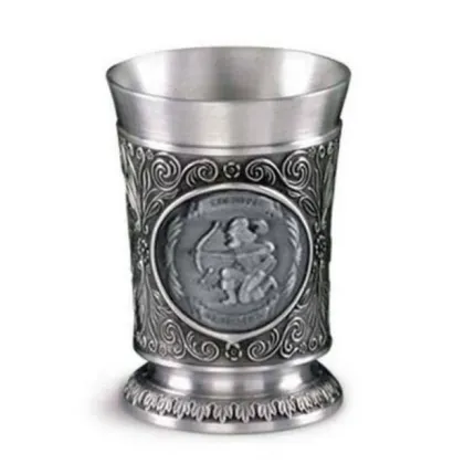 Zdjęcie Cynowy kieliszek do wina - znak zodiaku