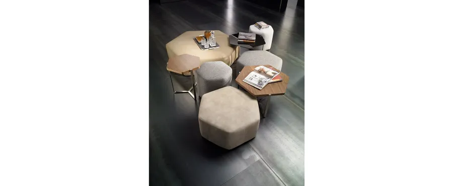 obrazek 2 Designerska, oryginalna, ośmiokątna pufa do salonu - Casadesus