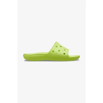 Zdjęcie Crocs klapki Classic Slide damskie kolor zielony 206121.LIMEADE-LIME