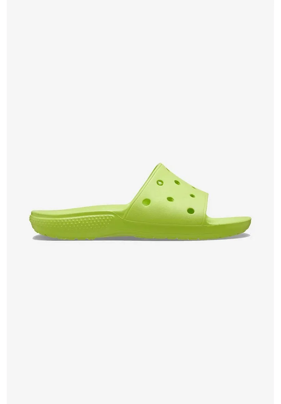 obrazek 1 Crocs klapki Classic Slide damskie kolor zielony 206121.LIMEADE-LIME