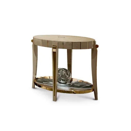 Zdjęcie Włoski brązowy klasyczny stolik pod lampkę do ekskluzywnego wnętrza - Bianchini