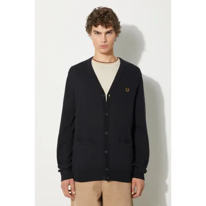 Zdjęcie Fred Perry kardigan wełniany kolor granatowy K9551.795