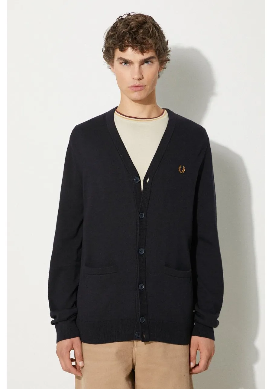 obrazek 1 Fred Perry kardigan wełniany kolor granatowy K9551.795