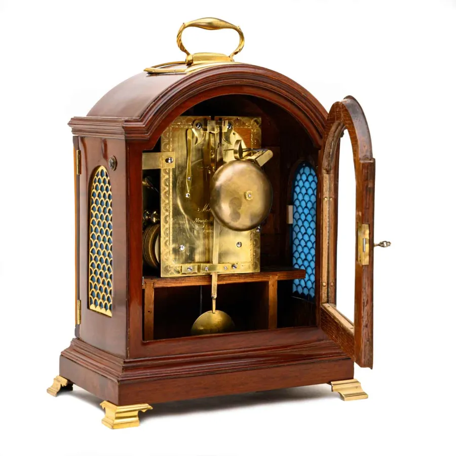 obrazek 3 Zegar stołowy George III w kolorze mahoniu Metcalfe London, w doskonałym stanie