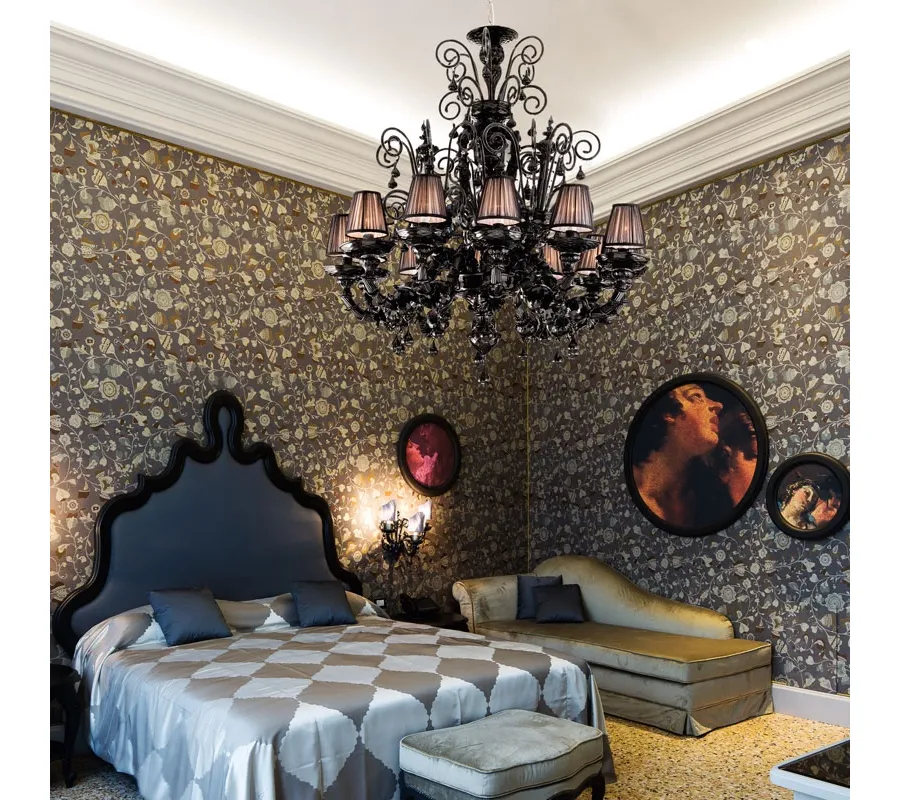 obrazek 1 Żyrandol w stylu Rezzonico LV160/12 z dwunastoma abażurami