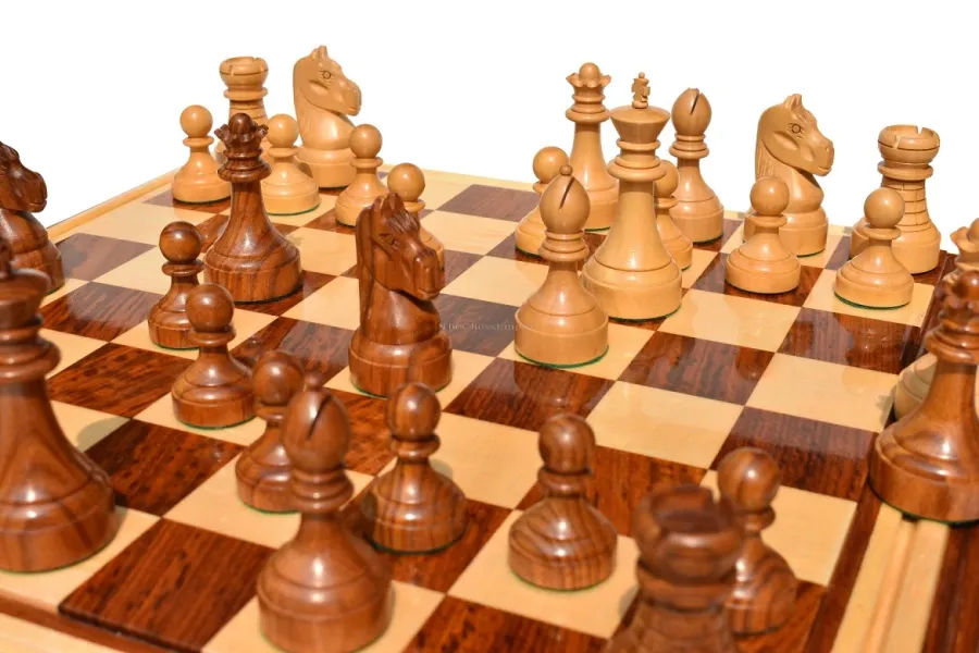 obrazek 8 Luksusowy drewniany zestaw szachowy - The Chess Empire