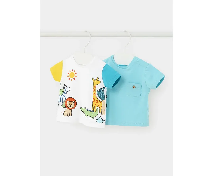 obrazek 1 Mayoral Komplet 2 t-shirtów 1002 Kolorowy Regular Fit