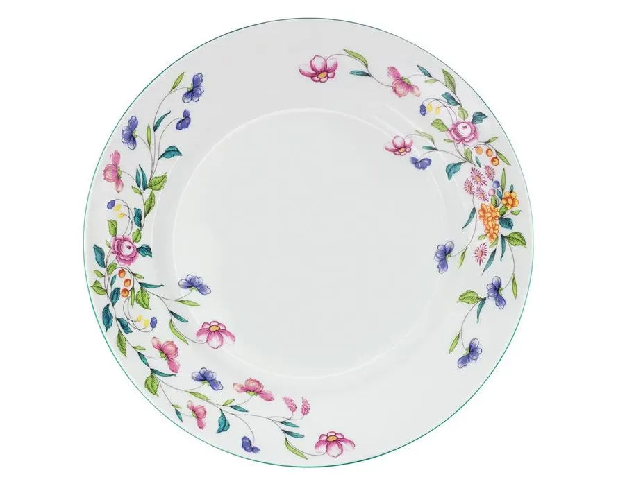 obrazek 1 Piękny talerz porcelanowy ze zdobieniami kwiatowymi