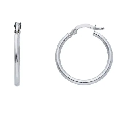 Zdjęcie Eleganckie kolczyki koła z białego złota dla kobiety