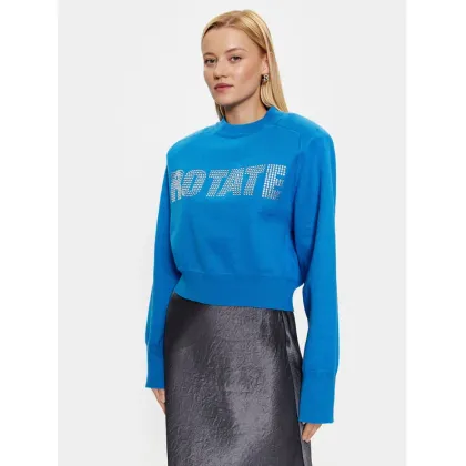 Zdjęcie ROTATE Sweter Firm Rhinestone 1001152817 Niebieski Regular Fit