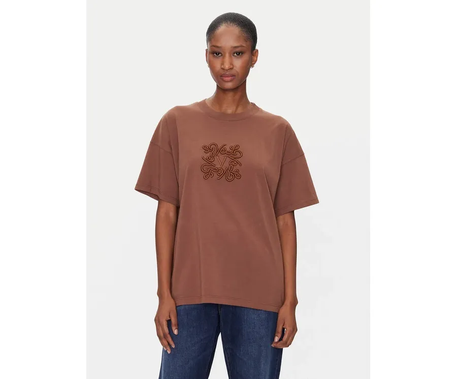 obrazek 1 ViCOLO T-Shirt RD0119 Brązowy Regular Fit