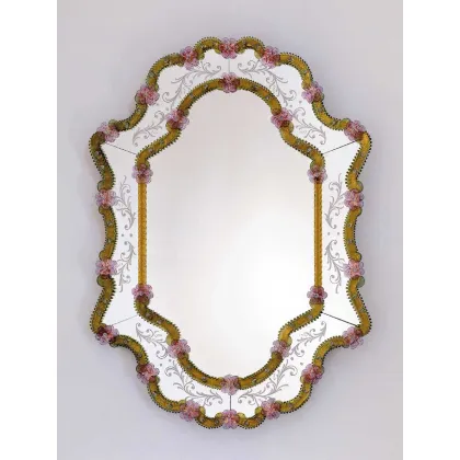 Zdjęcie Unikalne lustro Murano w stylu weneckim