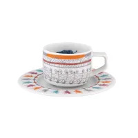 Zdjęcie Luksusowa porcelanowa filiżanka do kawy ze spodkiem z meksykańskiej kolekcji Atrapasueños - Vista Alegre