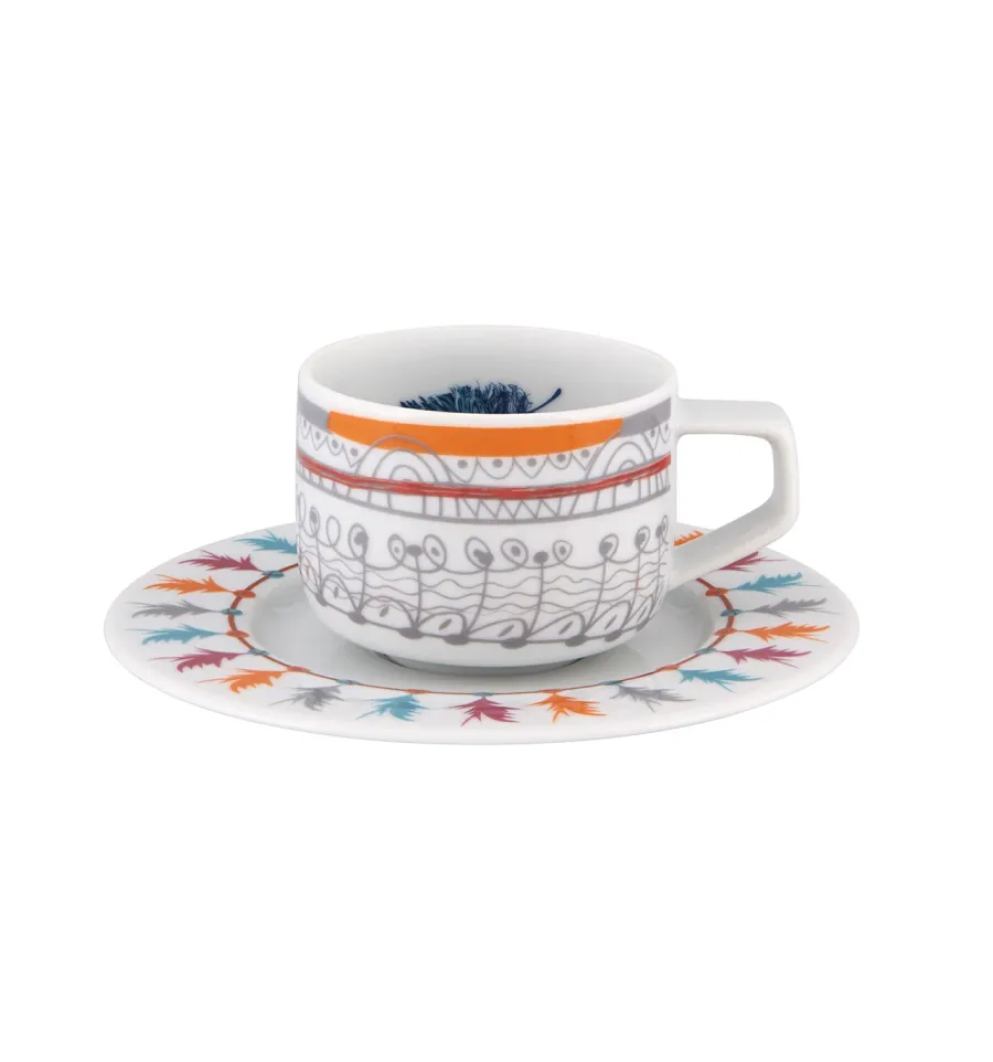 obrazek 1 Luksusowa porcelanowa filiżanka do kawy ze spodkiem z meksykańskiej kolekcji Atrapasueños - Vista Alegre