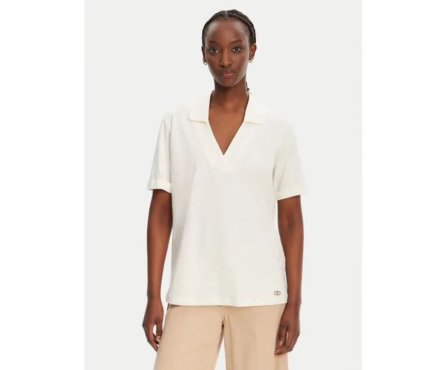 obrazek 1 Liu Jo Sport T-Shirt TA5187 J6308 Biały Relaxed Fit