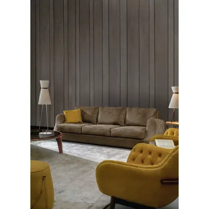 Zdjęcie Stylowa włoska 3 osobowa sofa do luksusowego salonu z litego drewna jodłowego - Ulivi Salotti