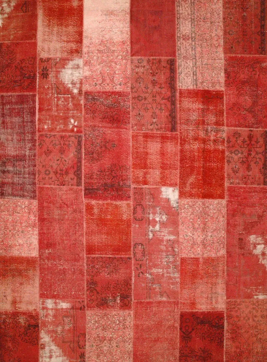 obrazek 1 Dywan patchwork do salonu w odcieniach czerwieni - Sartori Rugs