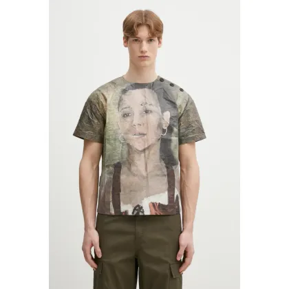Zdjęcie Andersson Bell t-shirt Remy Printed Tyvek męski kolor beżowy wzorzysty atb1269u