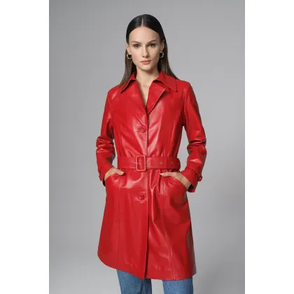 Picture Women's leather coat made of natural lambskin