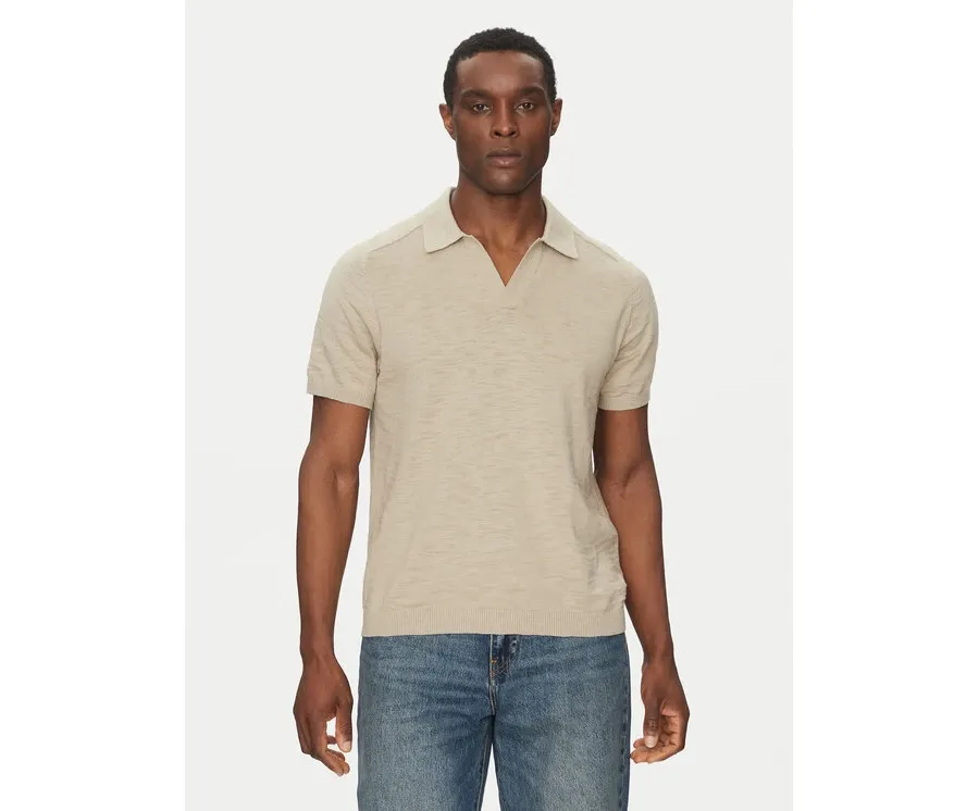 obrazek 1 Calvin Klein Polo K10K114087 Beżowy Regular Fit