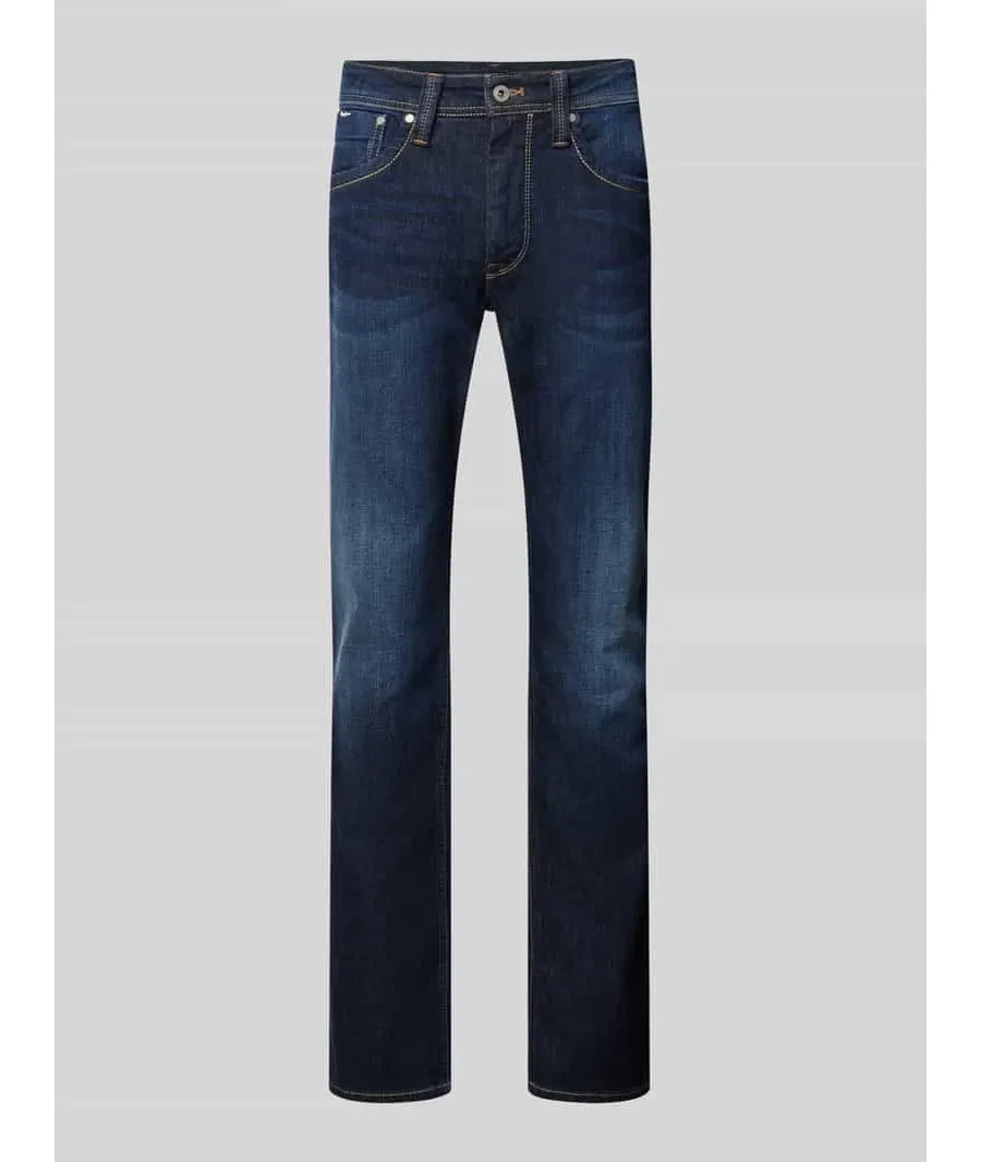 obrazek 1 Jeansy o kroju regular fit z 5 kieszeniami model ‘CASH’