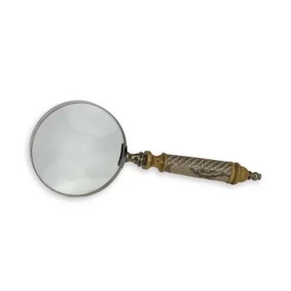 Picture Stylish magnifying glass with a handle in a round frame