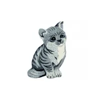 Picture Animals Cat Gray children's rug