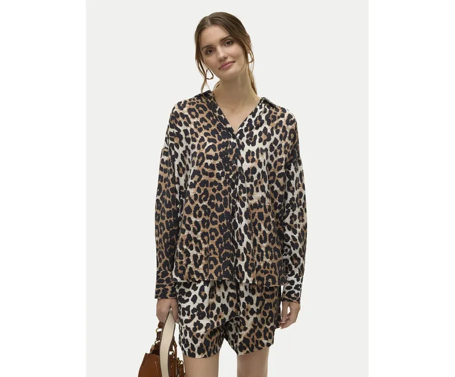 obrazek 1 Vero Moda Koszula Josie 10315150 Brązowy Oversize